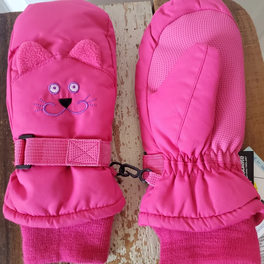N'ice Caps Pink Kitty Cat Mittens